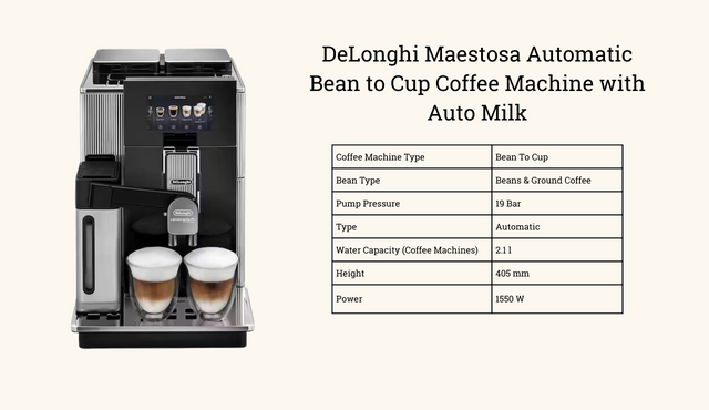 Featured Image - DeLonghi Maestosa Automatic Bean to Cup Coffee Machine with Auto Milk