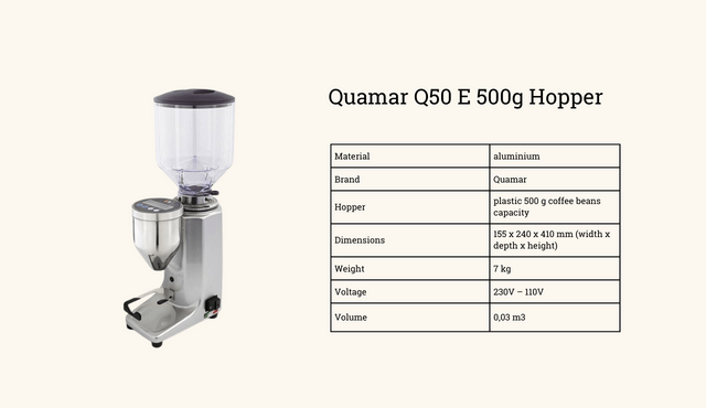 Quamar Q50 E 500g Hopper