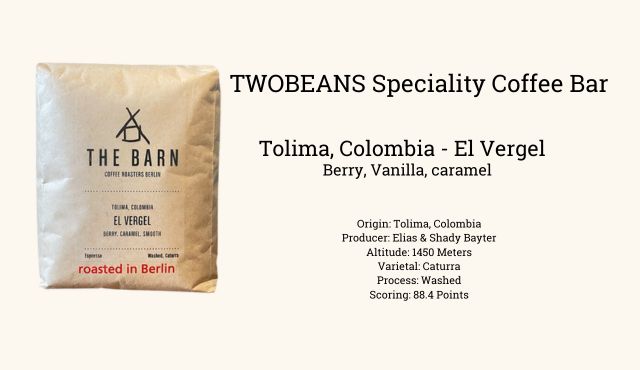 TWOBEANS Speciality Coffee Bar: Tolima, Colombia - El Vergel