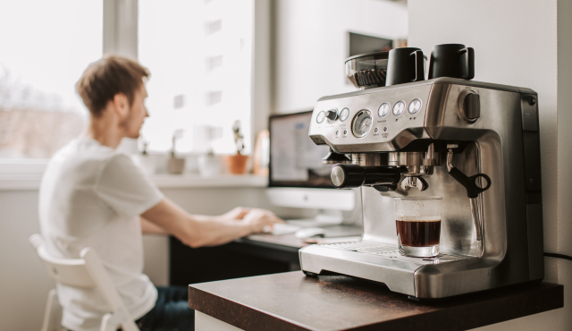 commercial coffee machine in office